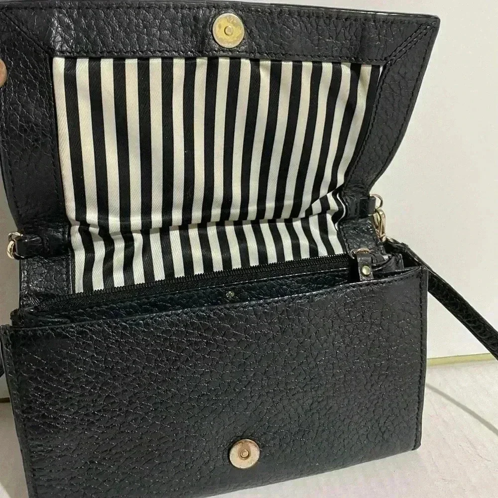Kate spade Black pebbled leather crossbody handbag